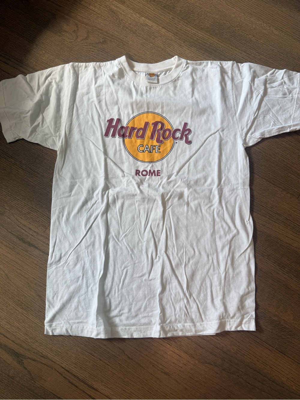 Vintage Y2K Hard Rock Cafe Rome White Logo: Size Medium